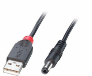 Lindy USB-A – DC kabel 5,5 mm 1,5 m černý (70267)