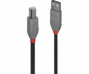 Lindy USB-A - USB-B kabel USB 1 m šedý (36672)