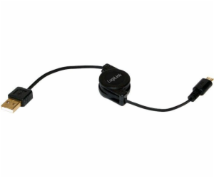 LogiLink USB-A - microUSB USB kabel 0,75 m černý (CU0090)