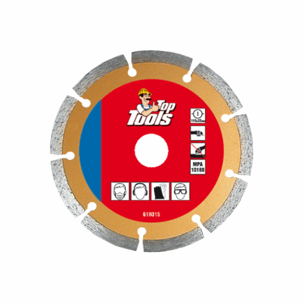 Top Tools Diamantový kotouč 125x2x22,2mm segmentovaný - 6...