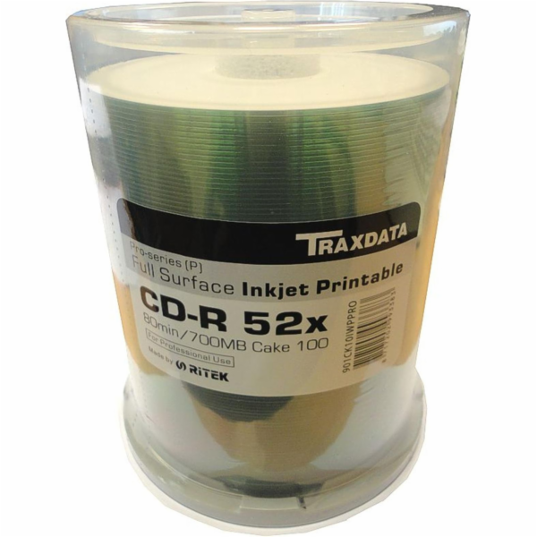 Traxdata CD-R 700 MB 52x 100 kusů (901CK10IWPPRO)