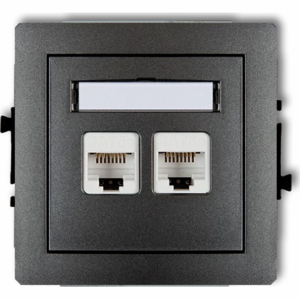 Karlik DECO Dvojité počítačové zásuvky 2xRJ45, kat. 6, 8p...