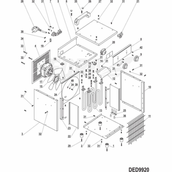 Dedra termostat 16A