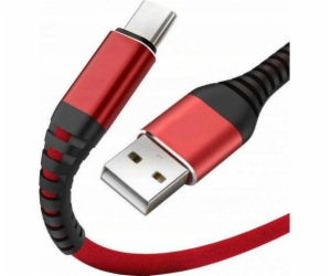 USB kabel USB-C – USB-C 3 m červený (28650)
