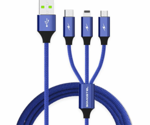 Somostel USB kabel USB-A - USB-C + microUSB + Lightning 1...