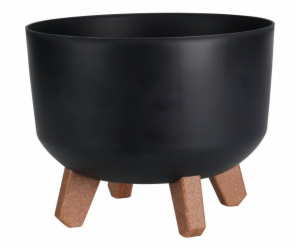 Květináč na nožkách kulatý 24 cm černá KO-Y89300600