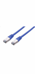 C-TECH kabel patchcord Cat5e, FTP, modrý, 0,25m