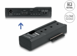 Delock Převodník USB Type-C™ pro 1 x SSD M.2 NVMe + 1 x SATA SSD / HDD s funkcí klonování