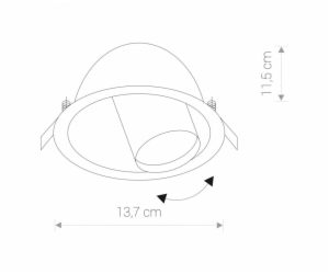 Lampa Nowodvorski DOT, 35W, černá, 8826