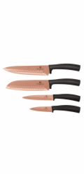 Sada nožů s nepřilnavým povrchem 4 ks Rosegold Metallic Line BH-2385