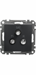 R-TV-SAT Schneider Elektrická zásuvka Sedna Design&Elements antracit