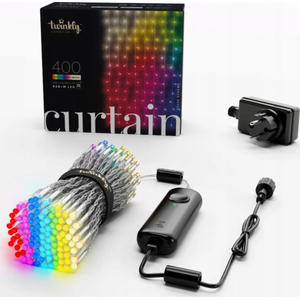 INTELIGENTNÍ LED ZÁVĚS TWINKLY 400 RGBW 1,5X2,1M