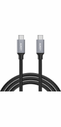 AUKEY Kabel CB-CD6 USB-C - USB-C 2m 60W PD 3A 20V nylonový oplet černý