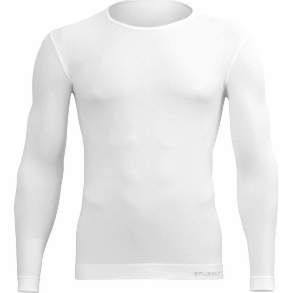 Brubeck LS01120A Pánské tričko s dlouhým rukávem, bílé, XL