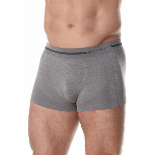 Brubeck BX10430 Pánské boxerky COMFORT WOOL tmavě šedé S