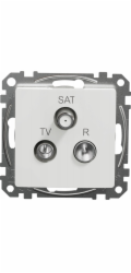 R-TV-SAT Schneider Electric Sedna Design&Elements zásuvka bílá