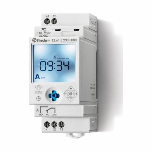 Finder Digital Clock Weekly NFC 1P 16A 230V AC/DC 12.61.8...