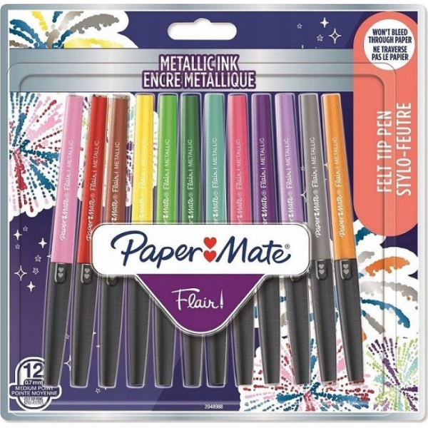 Paper Mate PAPER MATE Faserschreiber Flair 12er METALLIC ...