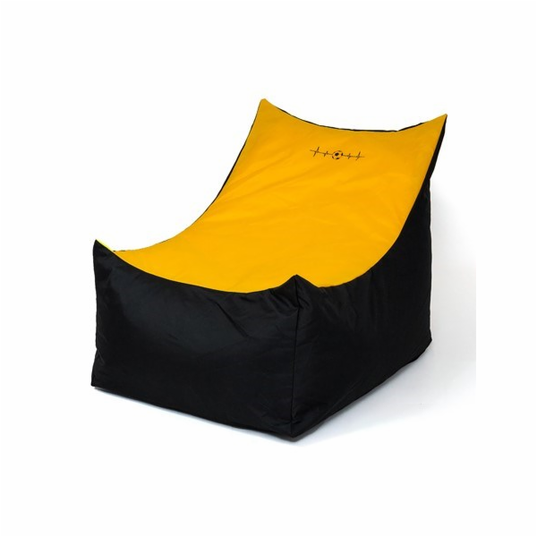 Sako taška pouffe Tron černo-oranžová XXL 140 x 90 cm