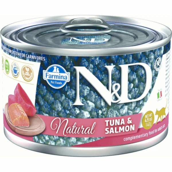 FARMINA N&D Cat Natural Tuna&Salmon - vlhké krmivo pro ko...