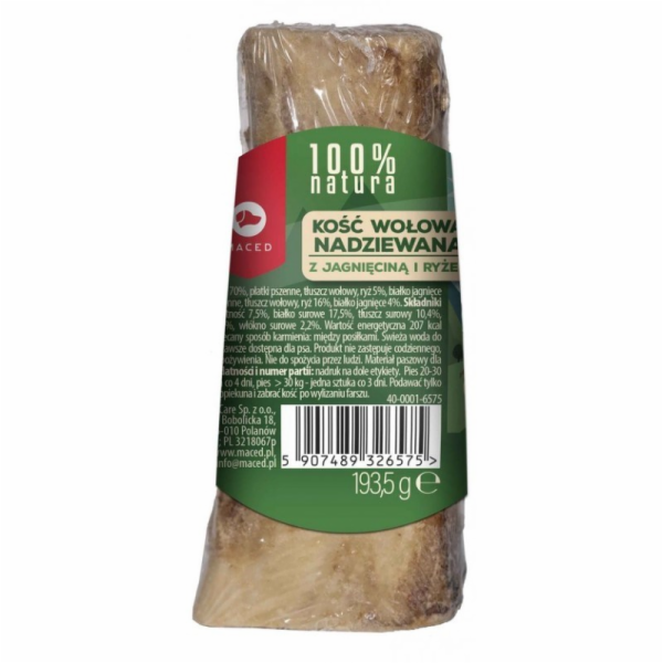MACED Bone plněná jehněčím masem a rýží - žvýkačka pro ps...