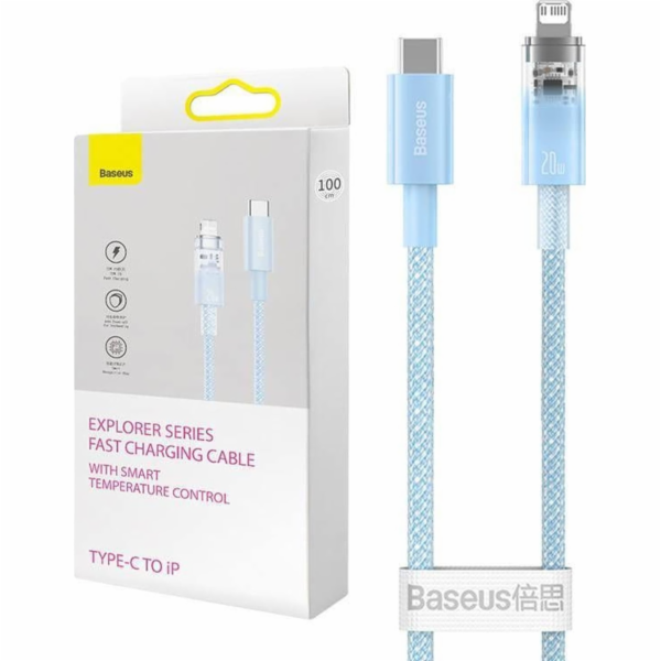 Rychlonabíjecí kabel Baseus USB-C na Lightning Explorer S...