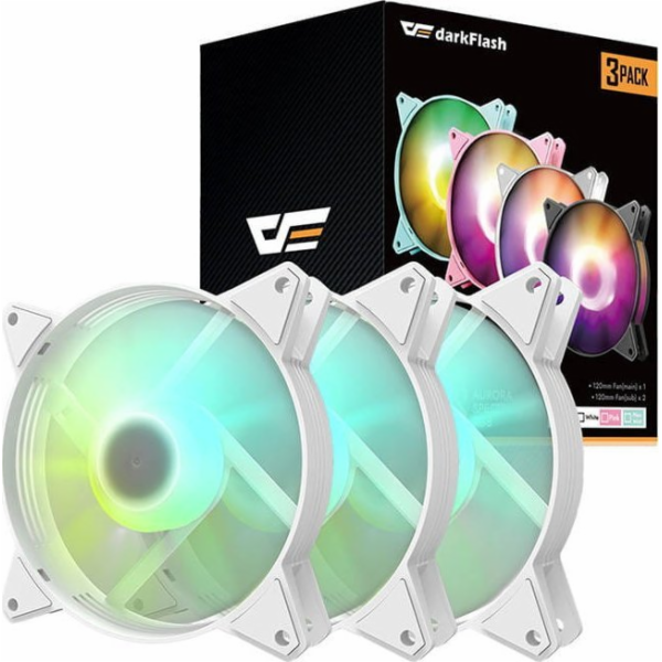 Sada počítačových ventilátorů ARGB Darkflash C6 3v1 120x1...