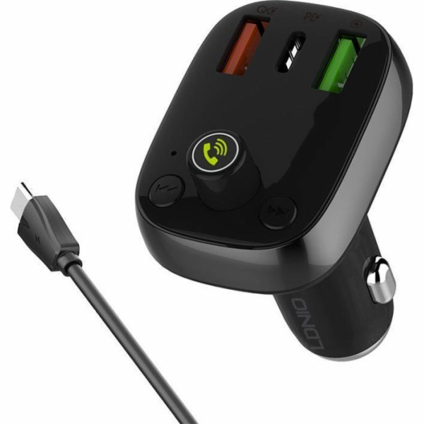 LDNIO Bluetooth C704Q 2USB, USB-C Vysílač FM + kabel USB-C