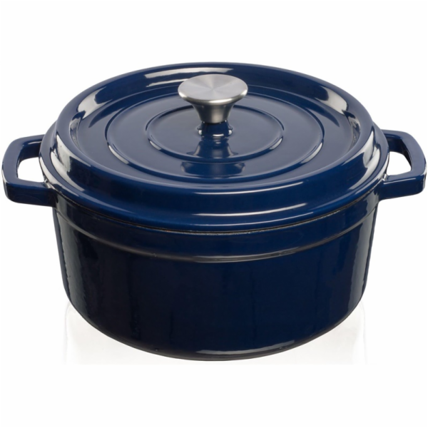 Hrnec s poklicí 4,7l, tmavě modrý