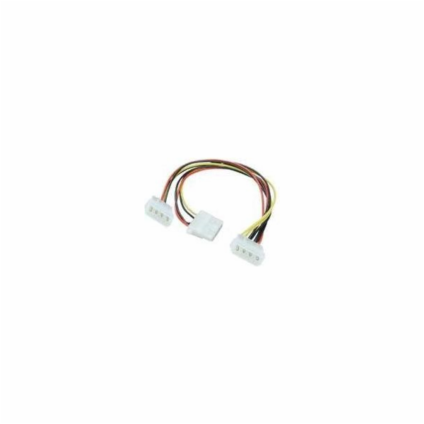 Lindy Molex - Molex x2, 0,25 m, vícebarevná (33126)