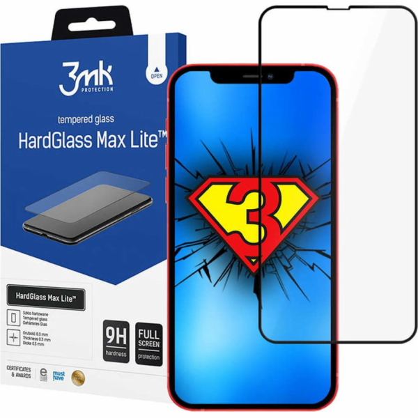 3MK  HG Max Lite iPhone 13 Mini 5.4 černá/černá
