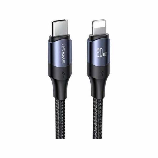 Usams USB-C – Lightning kabel 2 m černý (6958444973319)