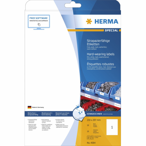Herma HERMA Etik. strapazierf. A4 bílá 210 x 297 mm wfest...