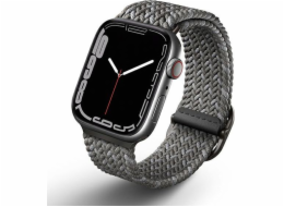 Uniq  Aspen Apple Watch řemínek 4/5/6/7/SE 44/45mm pletený DE šedý/oblázkově šedý