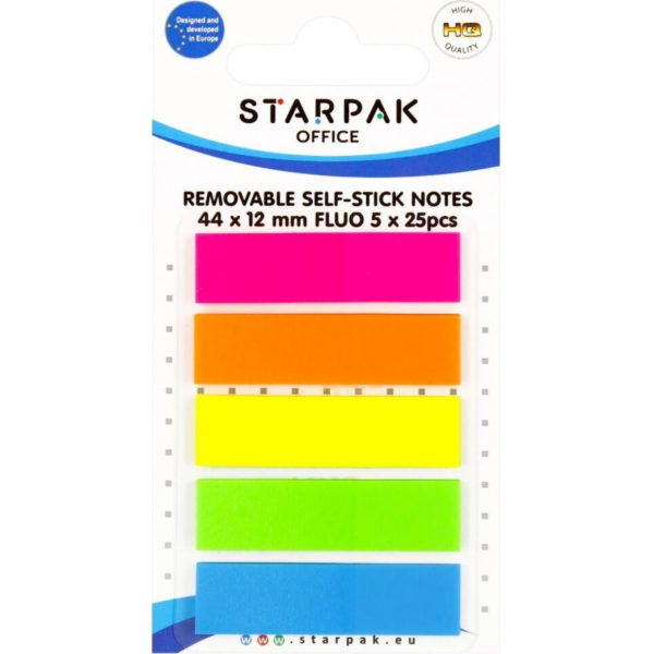 Starpak TAB IND 12X44 5X25K FLUO STK B/C 24/1008PH