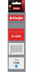 Activejet AC-G490C ink for Canon printer; Canon GI-490C replacement; Supreme; 70 ml; cyan
