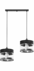 Závěsné svítidlo Lampex.Transparentní stropní svítidlo do jídelny.Lampex Leone 854/2L
