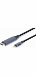 Gembird CC-USB3C-HDMI-01-6 adaptér k video kabelům 1,8 m USB typu C HDMI Typ A (standardní) Černá, Šedá