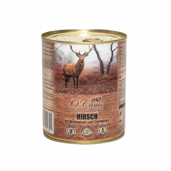 O CANIS psí konzerva- mokré krmivo- jelen s pohankou- 800 g