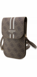 Guess PU 4G Printed Stripes Phone Bag hnědý Guess 4G PU Phone bag je perfektní taška přes rameno, nejen pro Váš telefon, peněženku, doklady, klíče.