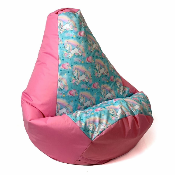 Sako bag pouffe Potisk hrušek růžovo-jednorožec L 105 x 8...