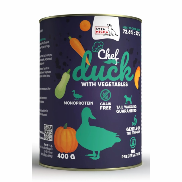 SYTA MICHA Chef Duck with vegetables - mokré krmivo pro p...