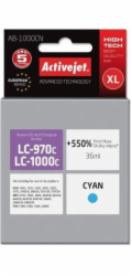 Activejet AB-1000CN ink for Brother printer; Brother LC1000/LC970C replacement; 36 ml; cyan