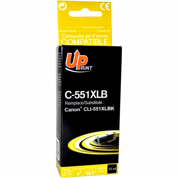 UPrint Ink C-551XLB / CLI551BK XL (černý)