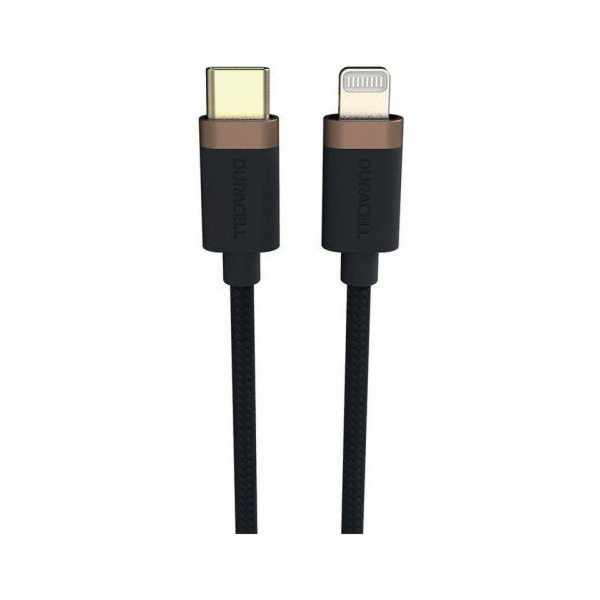 Duracell USB-C kabel pro Lightning 1m (černý)