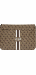 Guess PU 4G Printed Stripes Computer Sleeve 16" hnědý Guess 4G Printed Stripes Computer sleeve je perfektní obal pro notebook s úhlopříčkou displeje až do 16"
