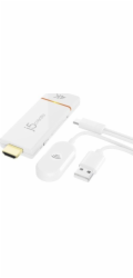 Bezdrátový audio/video vysílač a přijímač j5create JVAW76 Screencast 4K Wireless Display Adapter bílý
