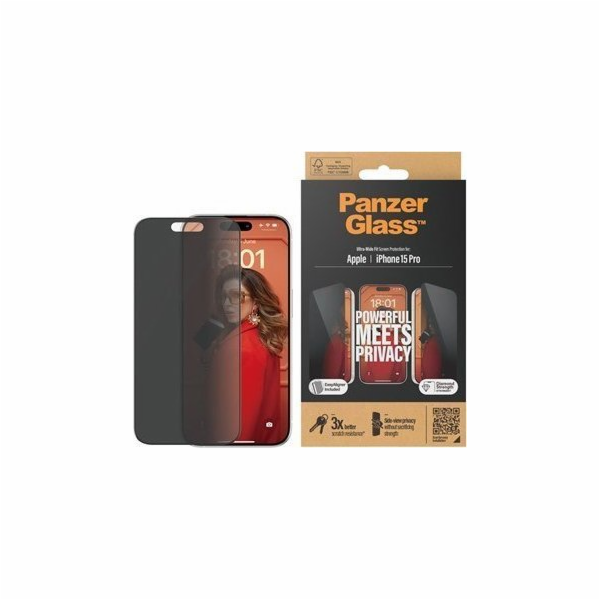 PanzerGlass iPhone 15 Pro UWF Privacy