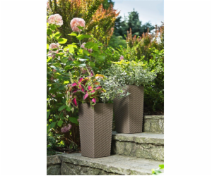 Hrnec Lamela 575-83, plast, H 40 cm, hnědý