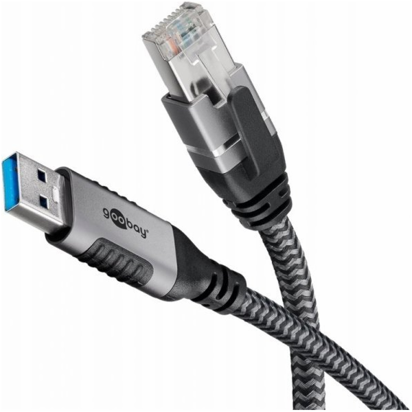 goobay Ethernetový kabel USB-A 3.2 Gen1 samec > RJ-45 sam...